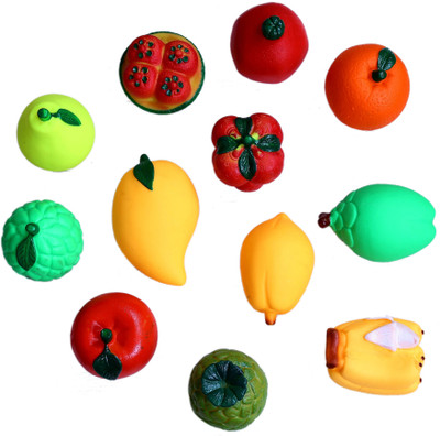 

GLOOVIT Squeezy Bath toys Fruits shape Bath Toy(Multicolor)