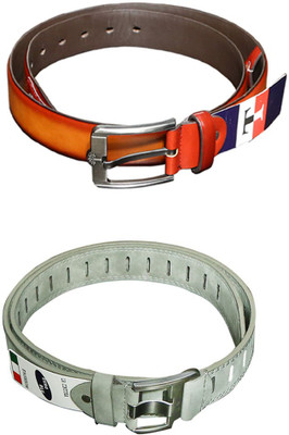 

Lee Topper Men Casual, Evening, Formal, Party Grey, Brown Artificial Leather Belt
