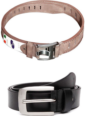 

Lee Topper Men Casual Black, Brown Artificial Leather Belt
