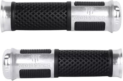 

RIDE CRAFTERS Silver Bike Handle Grip For Universal For Bike Universal For Bike(Pack of 2)