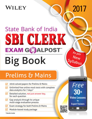 Wiley's State Bank of India (SBI) Clerk Exam Goalpost Big Book, Prelims & Mains(English, Paperback, DT Editorial Services)