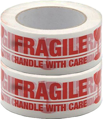 

ELPH Single sided Hand held Printed Cello Tape (Manual)(Set of 2, White, Red)
