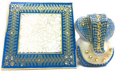 

Zudhaa Marble All Purpose Chowki(Blue)