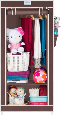 

CbeeSo Carbon Steel Collapsible Wardrobe(Finish Color - Dark Brown)