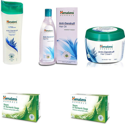 

Himalaya anti dandruff shampoo, anti dandruff hair oil, anti dandruff hair cream, neem soap(Set of)