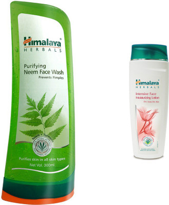 

Himalaya Purifying Neem Face Wash, Intensive Face Moisturizing Lotion(Set of)