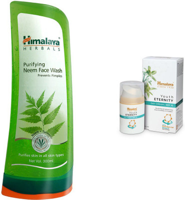 

Himalaya Purifying Neem Face Wash, Youth Etetnity Day Cream(Set of)