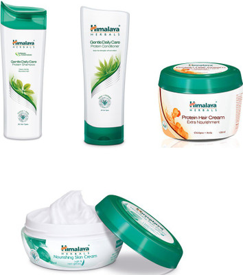

Himalaya gentle daily care protein shampoo, gentle daily care protein conditioner,protein hair cream, nourishing skin cream(Set of)