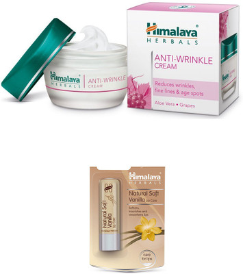 

Himalaya Anti Wrinkle Cream, Natural Soft Vanilla Lip Care(Set of)