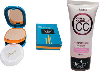 

jumera Correct Cream SPF50 (CC) 40ml & U V POWDER CAKE 12gm(Set of 2)