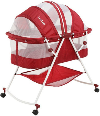 

LuvLap Baby Bed With Wheels - Sunshine(Red)