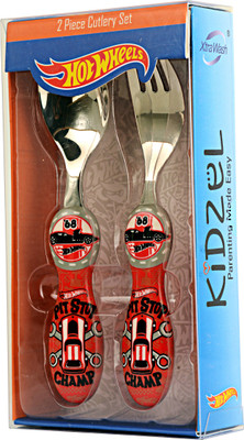 

Kidzel HotWheels - Red Cutlery set for Boys Stainless Steel Cutlery Set
