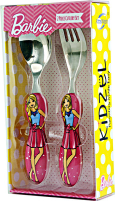 

Kidzel Barbie-Pink cutlery Setfor kids Stainless Steel Cutlery Set