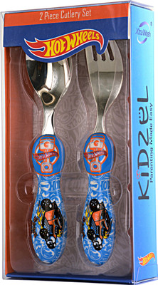 

Kidzel HotWheels - Blue Cutlery set for Boys Stainless Steel Cutlery Set