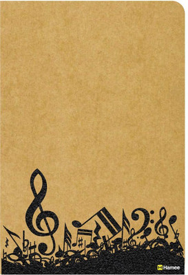 

Hamee A5 Notebook(Recyclable Designer Printed Brown Paper Bound A5 Kraft Notebook - 150 pages, A5 Size Music, My First Love, Brown)