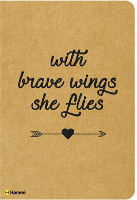 

Hamee A5 Notebook(Recyclable Designer Printed Brown Paper Bound A5 Kraft Notebook - 150 pages, A5 Size Brave Wings, Brown)