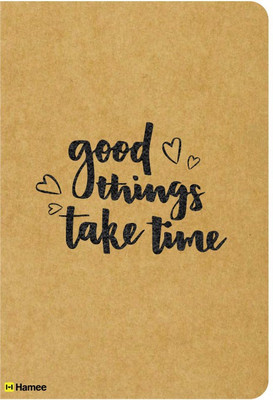 

Hamee A5 Notebook(Recyclable Designer Printed Brown Paper Bound A5 Kraft Notebook - 150 pages, A5 Size Good Things, Brown)