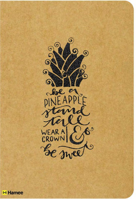 

Hamee A5 Notebook(Recyclable Designer Printed Brown Paper Bound A5 Kraft Notebook - 150 pages, A5 Size Pineapple, Brown)