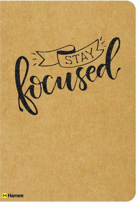 

Hamee A5 Notebook(Recyclable Designer Printed Brown Paper Bound A5 Kraft Notebook - 150 pages, A5 Size Stay Focused, Brown)