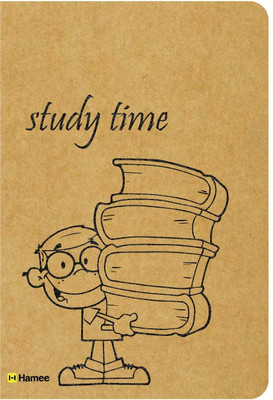 

Hamee A5 Notebook(Recyclable Designer Printed Brown Paper Bound A5 Kraft Notebook - 150 pages, A5 Size Study Time, Brown)
