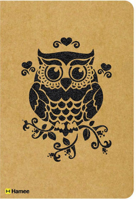 

Hamee A5 Notebook(Recyclable Designer Printed Brown Paper Bound A5 Kraft Notebook - 150 pages, A5 Size Owl Tail, Brown)