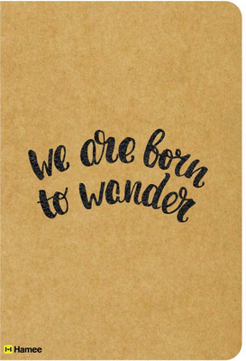 

Hamee A5 Notebook(Recyclable Designer Printed Brown Paper Bound A5 Kraft Notebook - 150 pages, A5 Size Born To Wander, Brown)