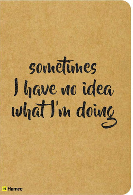 

Hamee A5 Notebook(Recyclable Designer Printed Brown Paper Bound A5 Kraft Notebook - 150 pages, A5 Size No Idea, Brown)