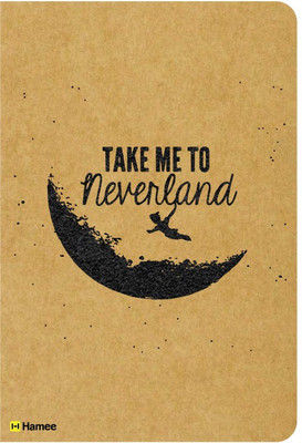 

Hamee A5 Notebook(Recyclable Designer Printed Brown Paper Bound A5 Kraft Notebook - 150 pages, A5 Size Neverland, Brown)