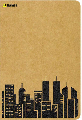 

Hamee A5 Notebook(Recyclable Designer Printed Brown Paper Bound A5 Kraft Notebook - 150 pages, A5 Size City Life, Brown)
