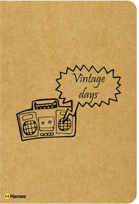

Hamee A5 Notebook(Recyclable Designer Printed Brown Paper Bound A5 Kraft Notebook - 150 pages, A5 Size Vintage Days, Brown)