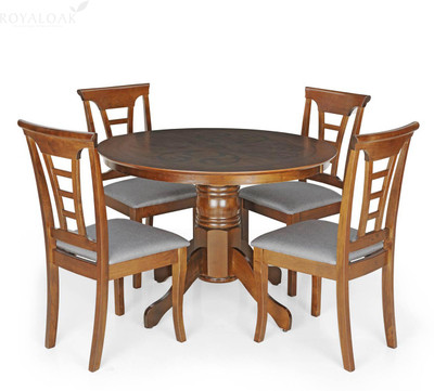Berlynoak Cherry Engineered Wood 4 Seater Dining Set(Finish Color - Cappuccino)