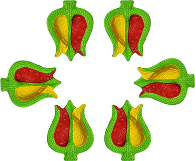 

iHandikart Terracotta (Pack of 6) Table Diya Set(Height: 1 inch)