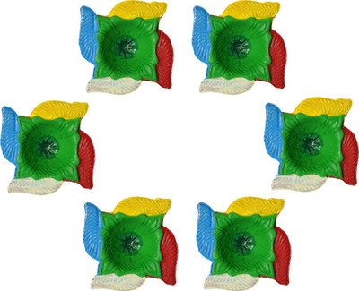 

iHandikart Terracotta (Pack of 6) Table Diya Set(Height: 1 inch)