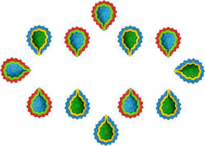 

iHandikart Terracotta (Pack of 12) Table Diya Set(Height: 1 inch)