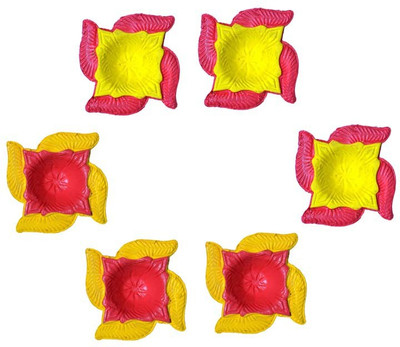 

iHandikart Terracotta (Pack of 6) Table Diya Set(Height: 1 inch)