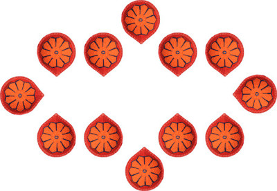 

iHandikart Terracotta (Pack of 12) Table Diya Set(Height: 1 inch)