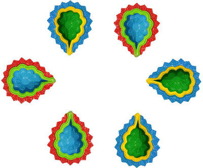 

iHandikart Terracotta (Pack of 6) Table Diya Set(Height: 1 inch)