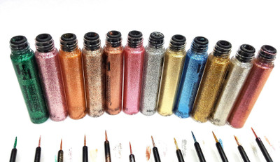 

Half N Half GLITTER EYELINER (PACK OF 12) 96 ml(MULTI)