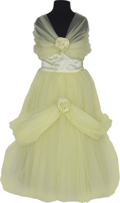 

Samsara Couture Girls Maxi/Full Length Party Dress(Yellow, Sleeveless