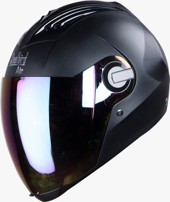 

Steelbird AIR New Air Version SBA-2 Dashing Stylish and Cool ISI Certified Black Helmet Motorbike Helmet(Black