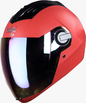 

Steelbird AIR New 2017 Air SBA-2 Version Dashing Stylish and Cool ISI Certified Light Weight Red Helmet Large Size Motorbike Helmet(Red