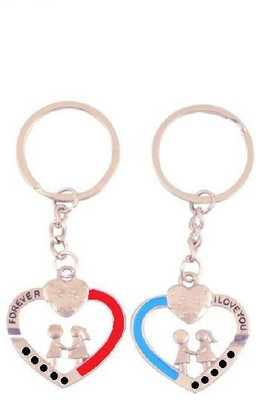 

NeoTask Cute Forever Love Heart Valentine Couple Metal Key Chain