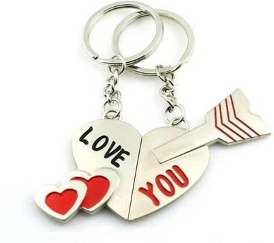 

NeoTask Couple Love You Arrow heart Premium Valentine Key Chain