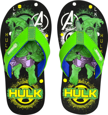 

Marvel Boys Slip On Slipper Flip Flop(Black, Black green