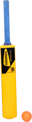 HOMMER Plastic Stump Set with Bat & Ball. Cricket Kit