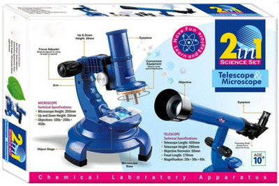 

Bonkerz Educational 2 in 1 Telescope & Microscope Science Learning Toy(Multicolor)