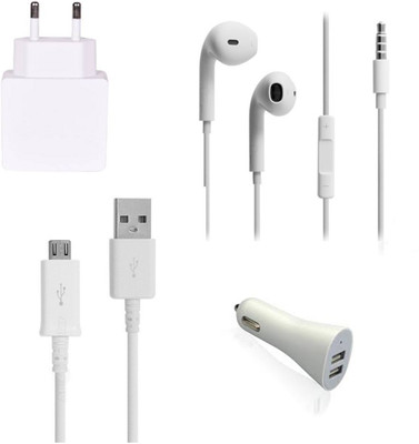 Blue Birds Cable Accessory Combo for Iphone, All smart phones(White) Flipkart