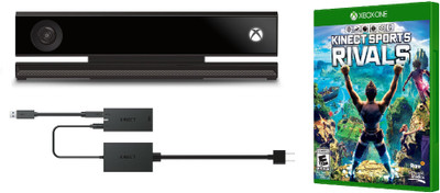 

Microsoft Xbox One Kinect Sensor with Kinect Sports Rivals Game + Adapter Motion Controller(Black, For Xbox One)
