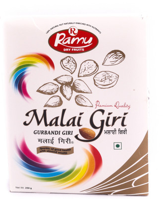 

Ramu 250g x 2 Malai Giri Almond (Badam) 500 gm Pack of 2(500 g, Box)