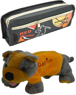 

Hrinkar Cartoon Pencil Pouch Printed and Animal Art Plastic Pencil Boxes(Set of 2, Grey, Grey, Yellow)